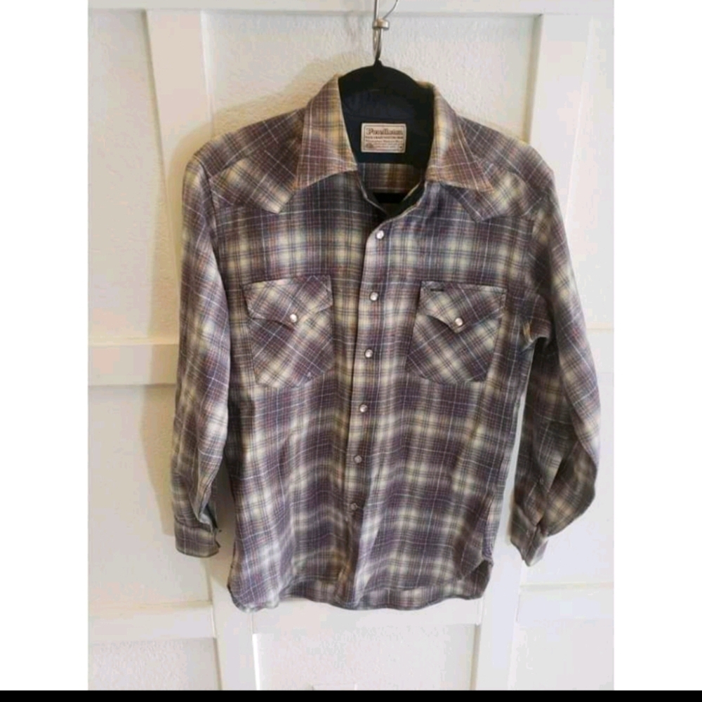 Vintage Pendleton pearl snap medium flannel